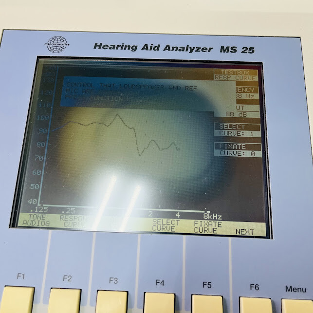 InterAcoustic Hearing Aid Analyzer MS25 LCDburned SoundtestGood UnablePrinter