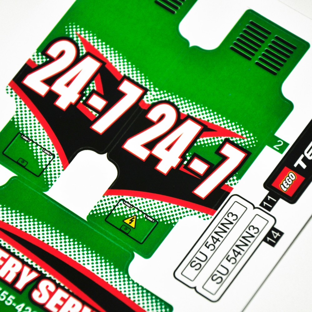 Replacement sticker for set 42008 Precut sticker