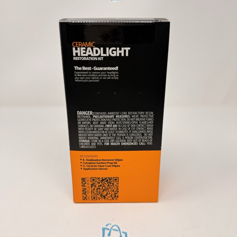 CERAKOTE Ceramic Headlight Restoration Kit – Complete Car Kit, 3 Easy Steps