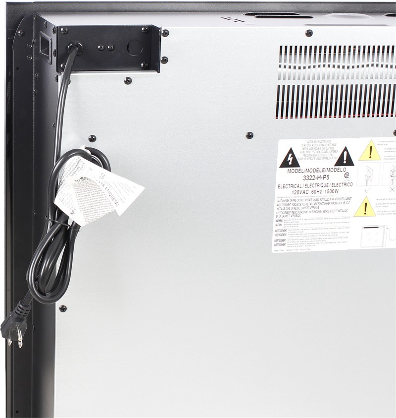 33" Infrared Electric Fireplace Insert Heater Realistic Flame w/Crackling Sound