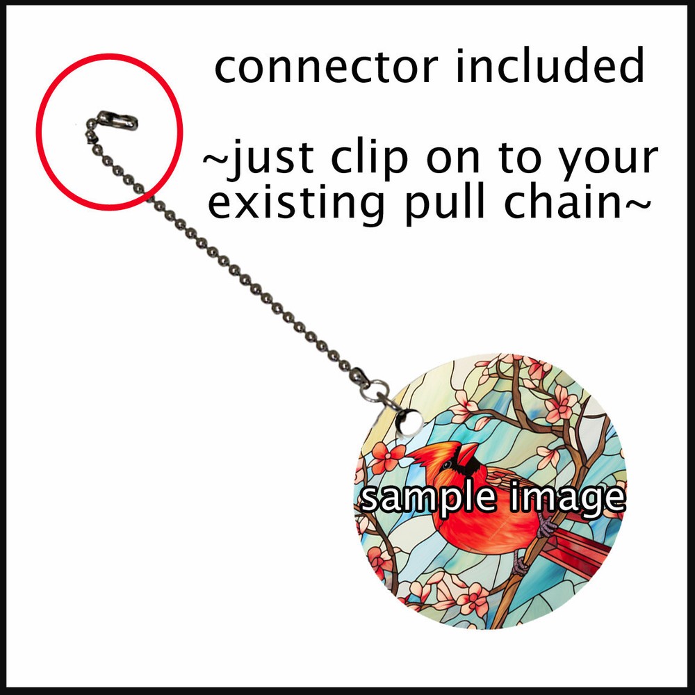 Set 2-Personalized Memorial Room Ceiling Fan Lighting Pull Extension Chain