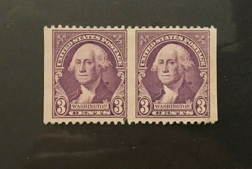 #720 VAR. BLIND PERFS shifted ERROR PAIR GEORGE WASHINGTON Mint Hinged OG