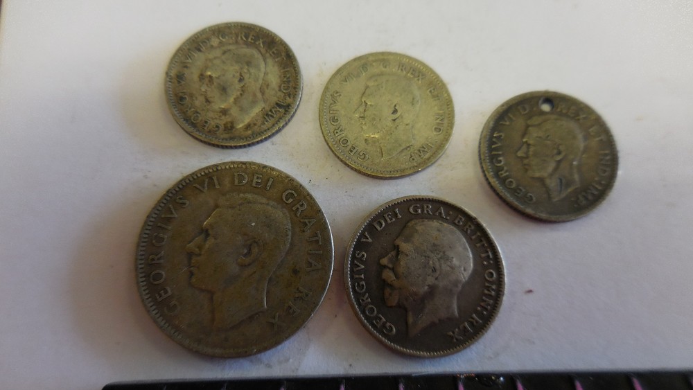 Canada 5 coins -- Silver