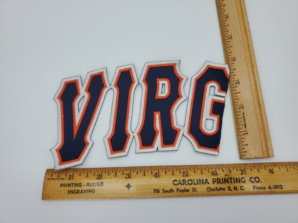 Virginia Cavaliers Embroidered Iron On Split Patch Button Up 13" x 4” Baseball