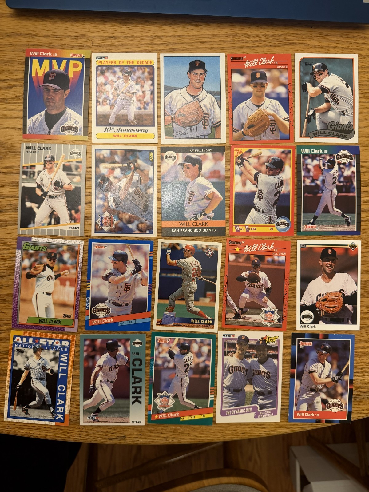 WILL CLARK (1986-2000) MLB Giants - CHOOSE YOUR CARD OR LOT!!