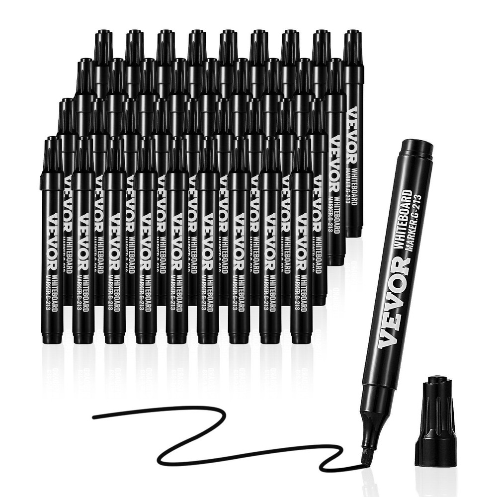 Black Dry Erase Chisel Tip Markers 36 Count Low Odor Efficient