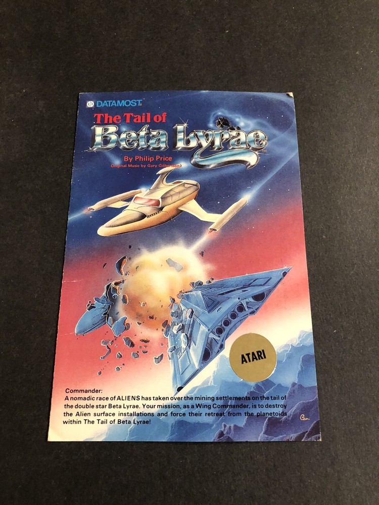 the tail beta lyrae datamost atari manual