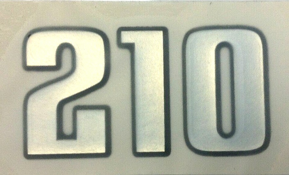 Key West Boat Decal "210"  Silver / Black