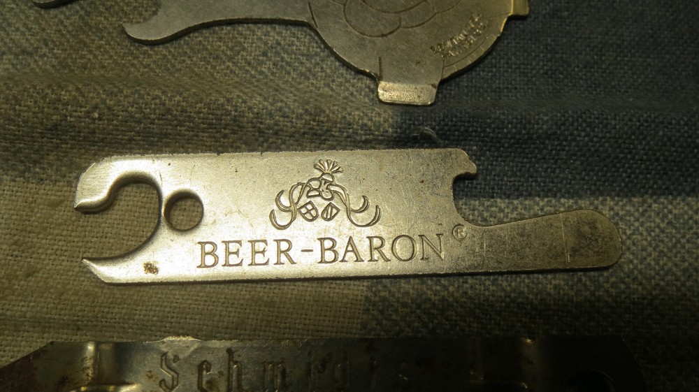 5 Vintage Bottle Openers, Schmidt's, Reingold, Beer Baron