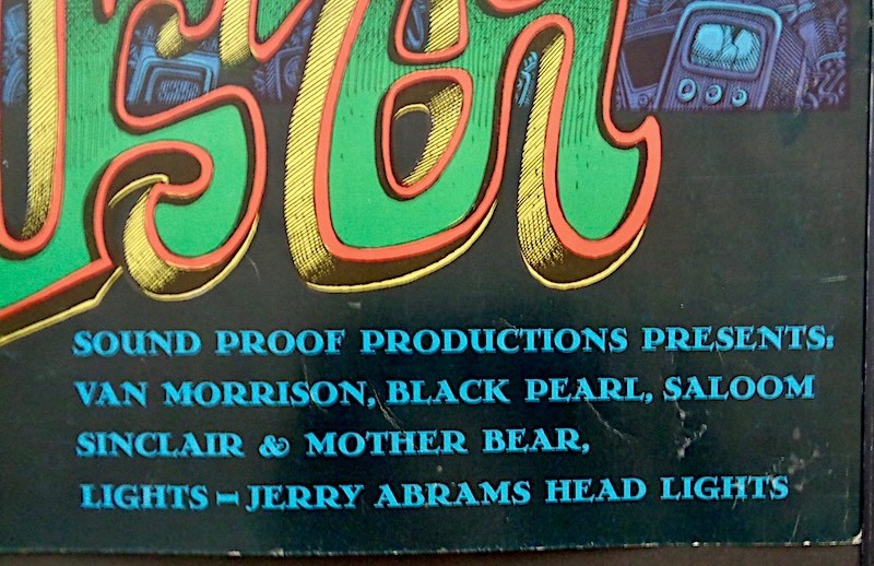 VAN MORRISON AVALON BALLROOM SAN FRANCISCO 1969 concert poster RICK GRIFFIN RARE