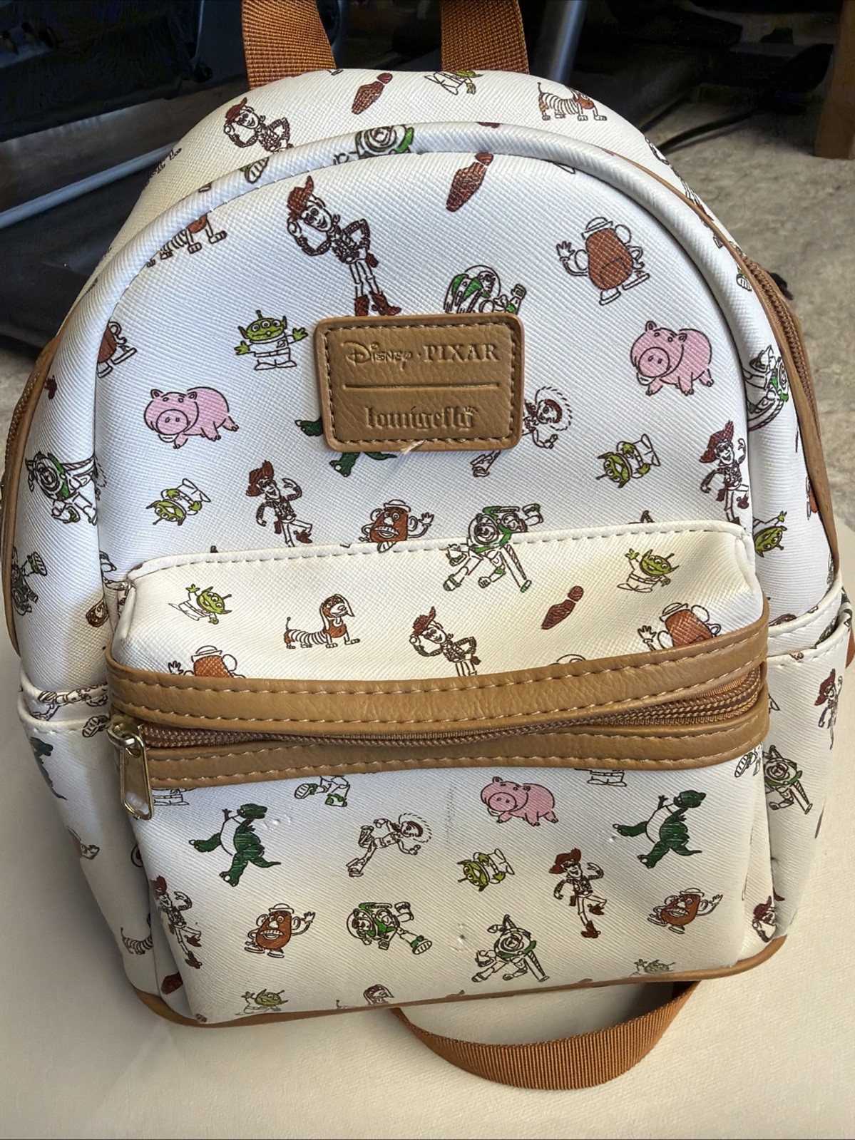 Disney Loungefly Hot Topic Pixar Toy Story Characters AOP Mini Backpack