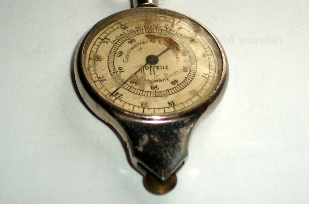 VINTAGE ANTIQUE GERMANY MAP READER NAUTICAL COMPASS MARITIME OPISOMETER TOOL