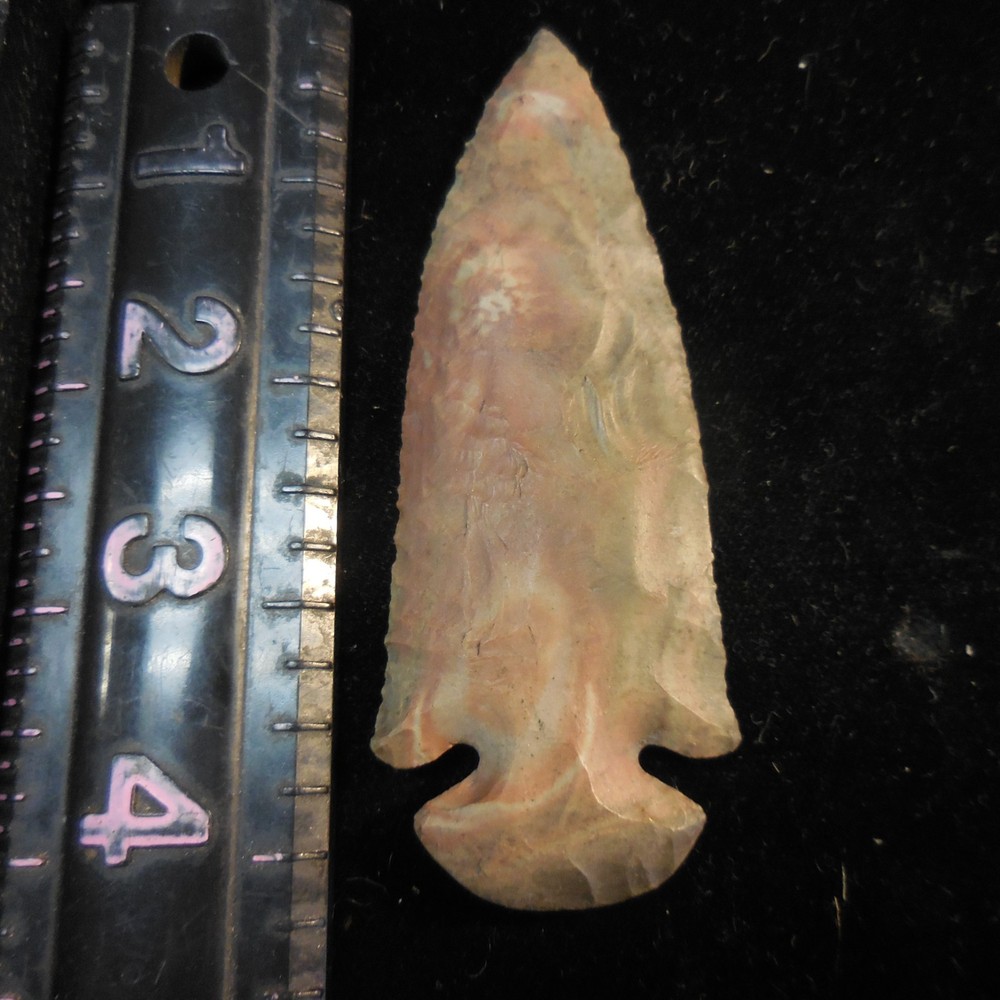 MULTI-COLORED DOVETAIL  POINT--CLASSIC FORM AND FLAKING #JE