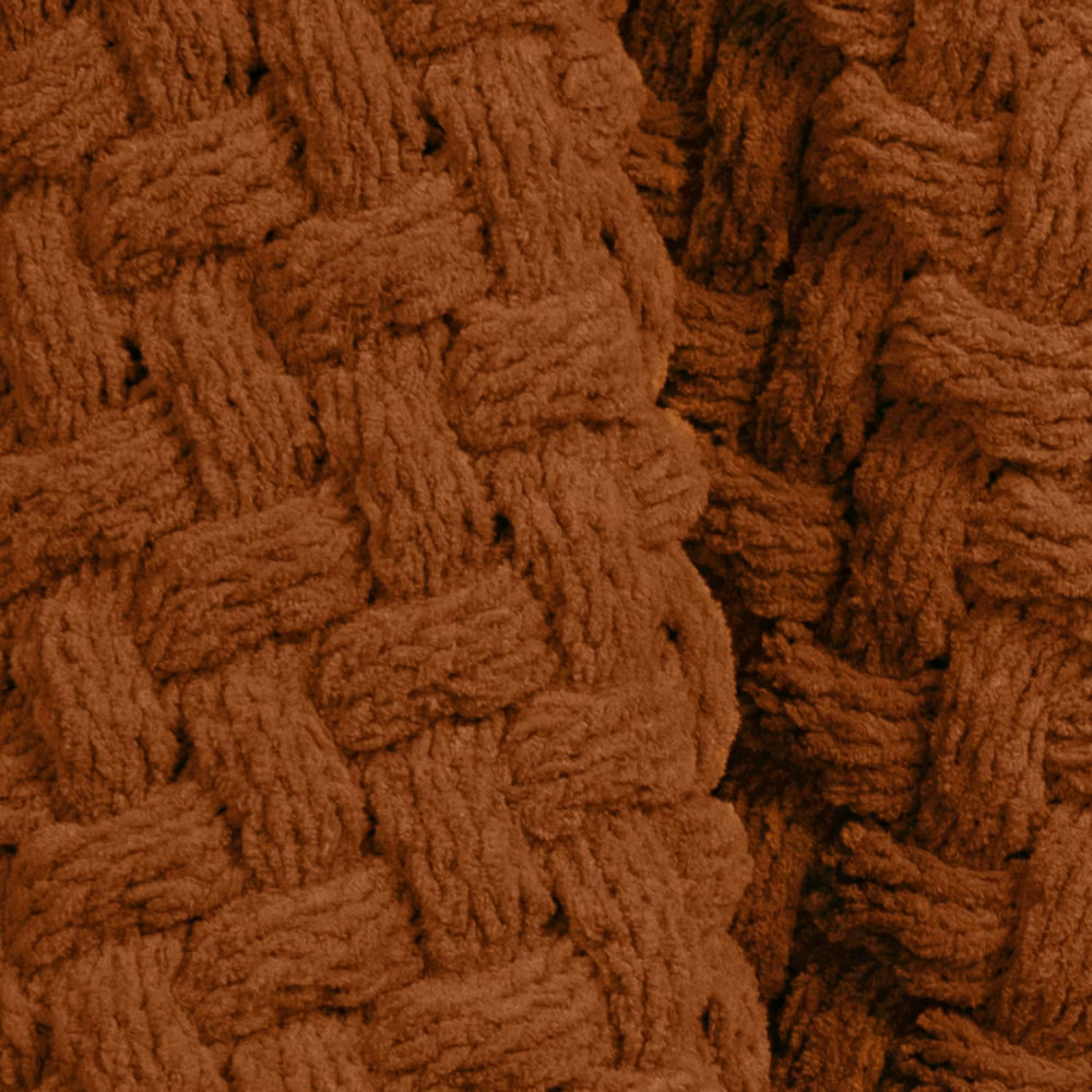 Chunky Chenille Throw Deep Clay Orange - Threshold