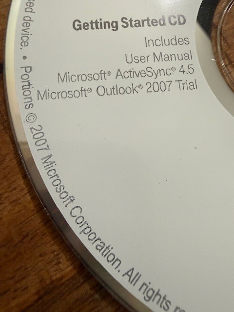 T Mobile Wing Getting Started CD Compact Disc User Manual Windows Mobile 2007