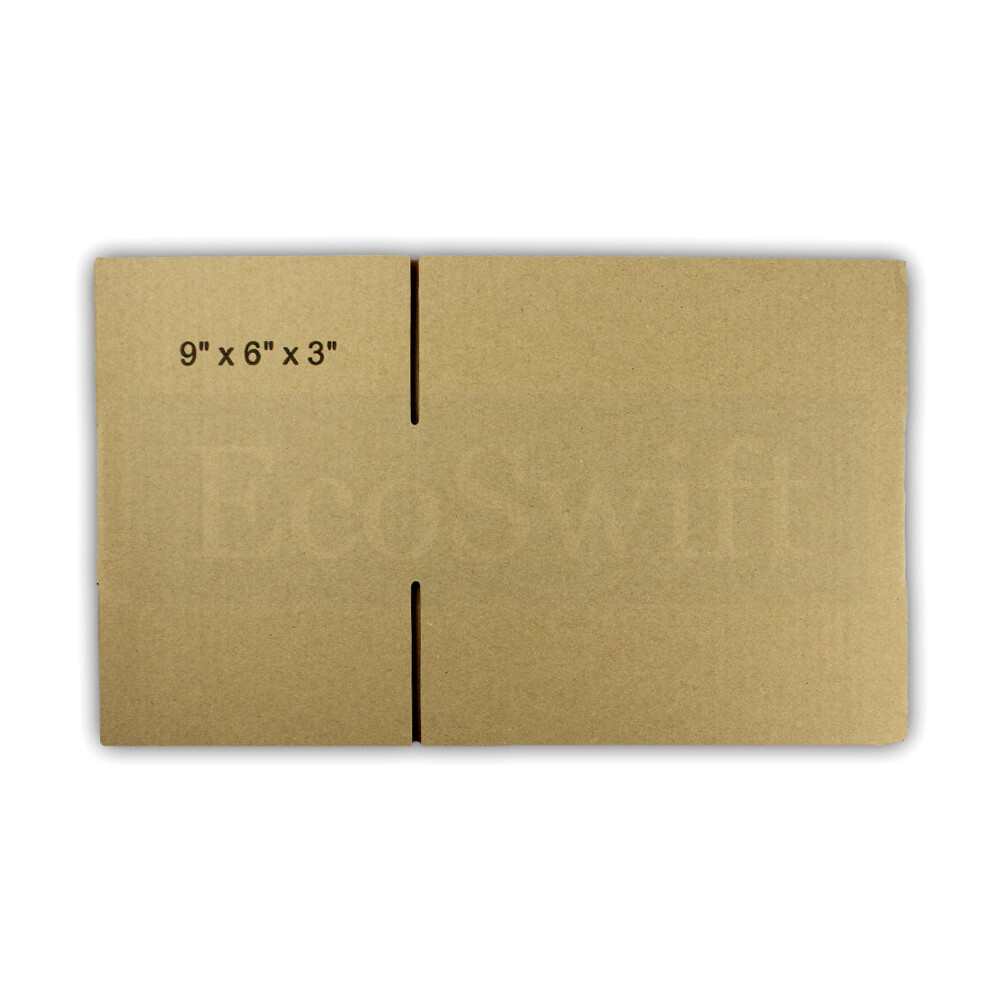 50 9x6x3 EcoSwift Cardboard Packing Moving Shipping Boxes Corrugated Box Cartons