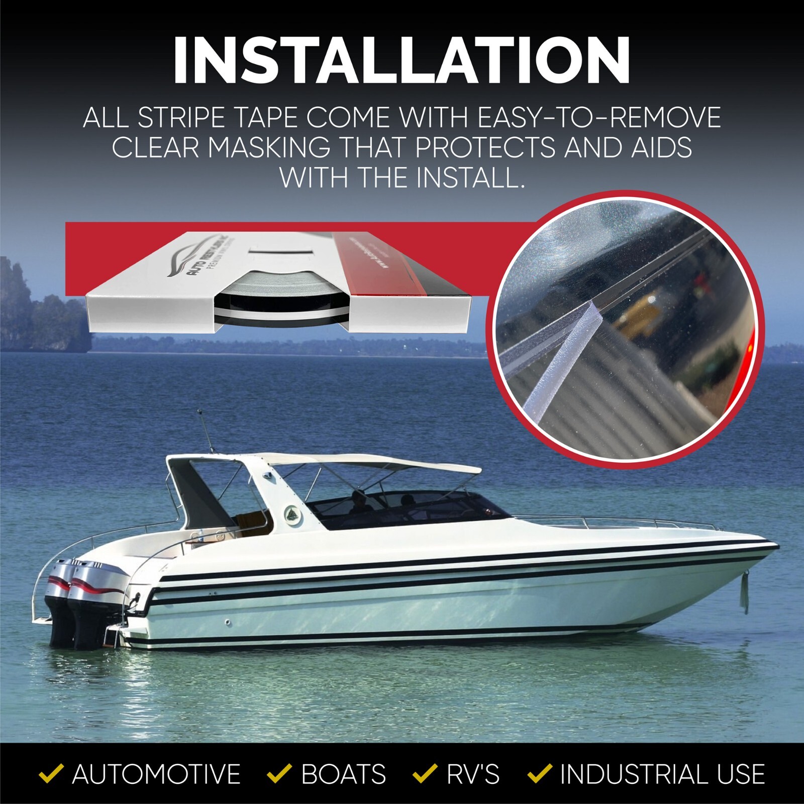 ARi 1/4" x 150' 3M Automotive Vinyl Pinstripe Tape - Boats, Marine & Industrial