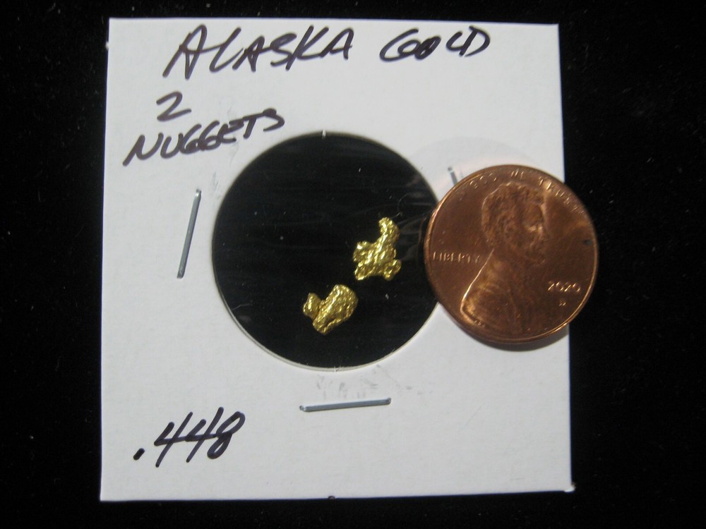 ALASKA GOLD .448 GRAM  2 NUGGETS