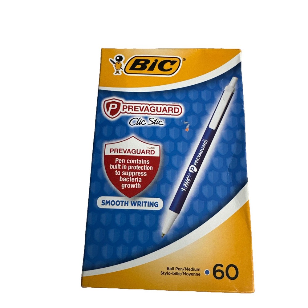 BIC - 60 COUNT - Clic Stic Retractable Ball Pen, Versatile Medium Point, Blue
