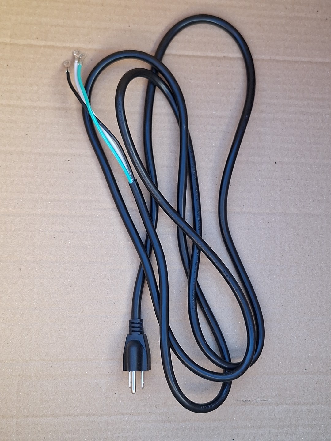 Replacement Power Tool Cord 9 Ft 14/3 14 Gauge 3 Wire 300 Volt SJT w/ Terminals