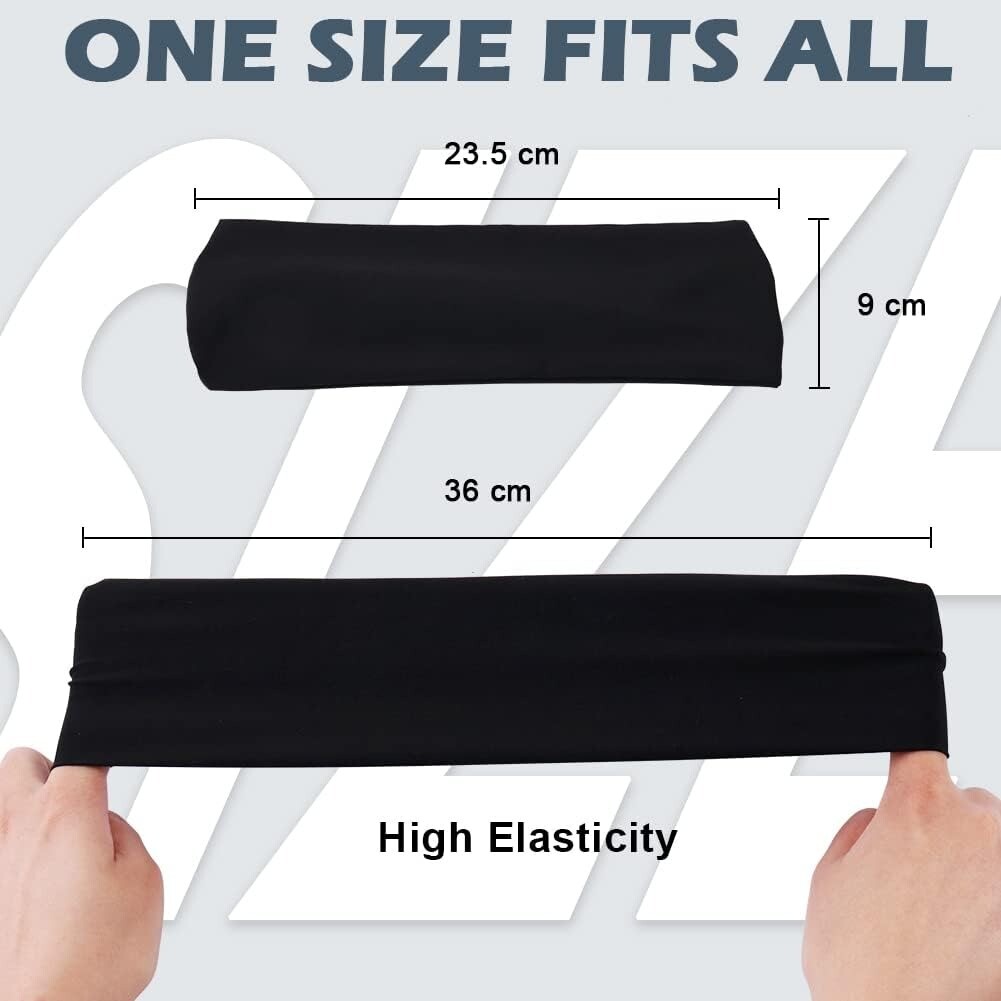 Sweat Headband for Men Women Sweatband Yoga Gym Running Stretch Sports Head Band