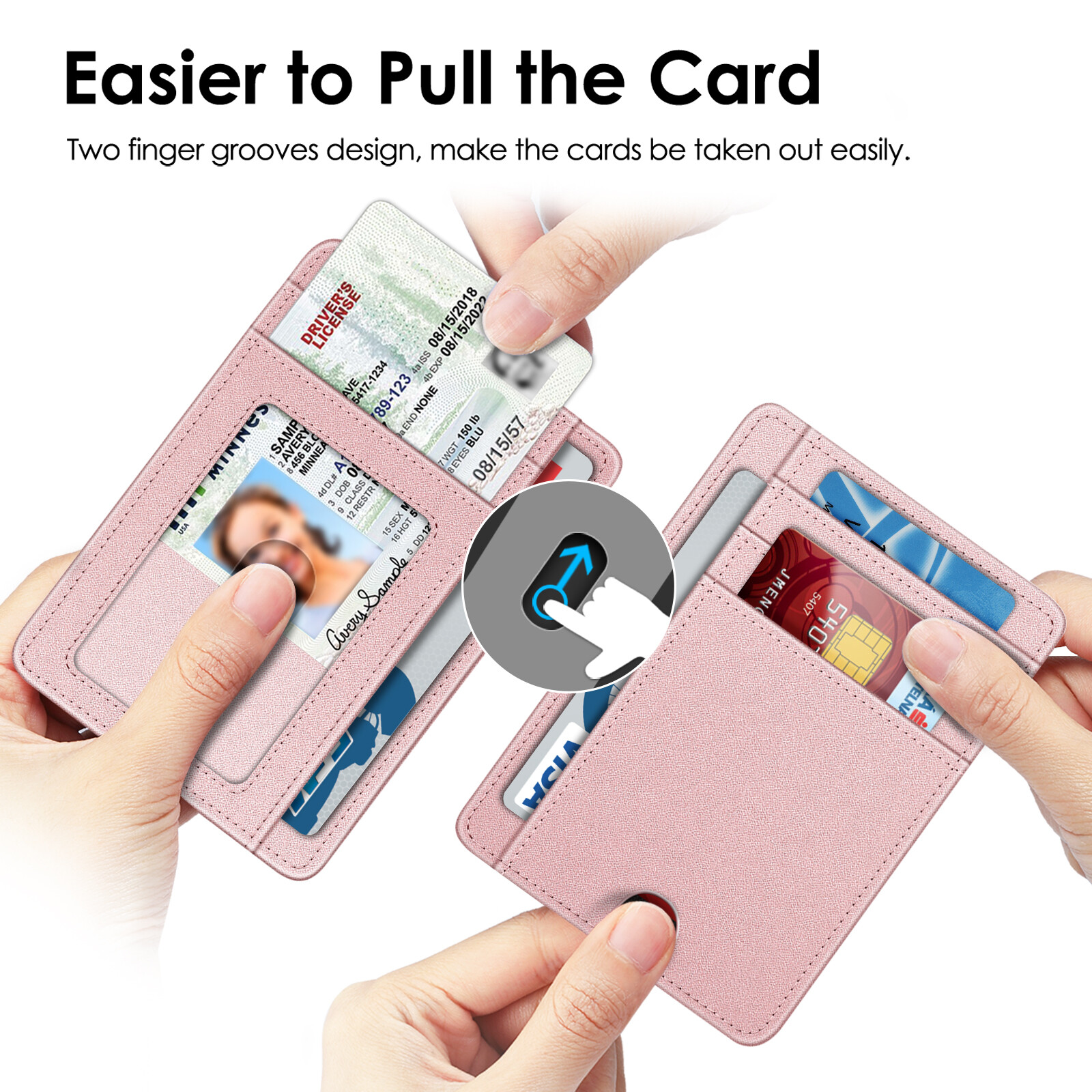 Slim Wallet Secure Men Women RFID Blocking Money Credit Card Holder Wallets
