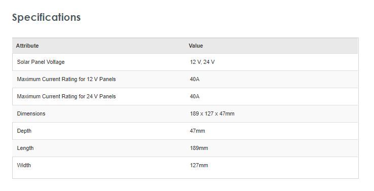 OPTI 40A Solar Regulator - SC-40MAX