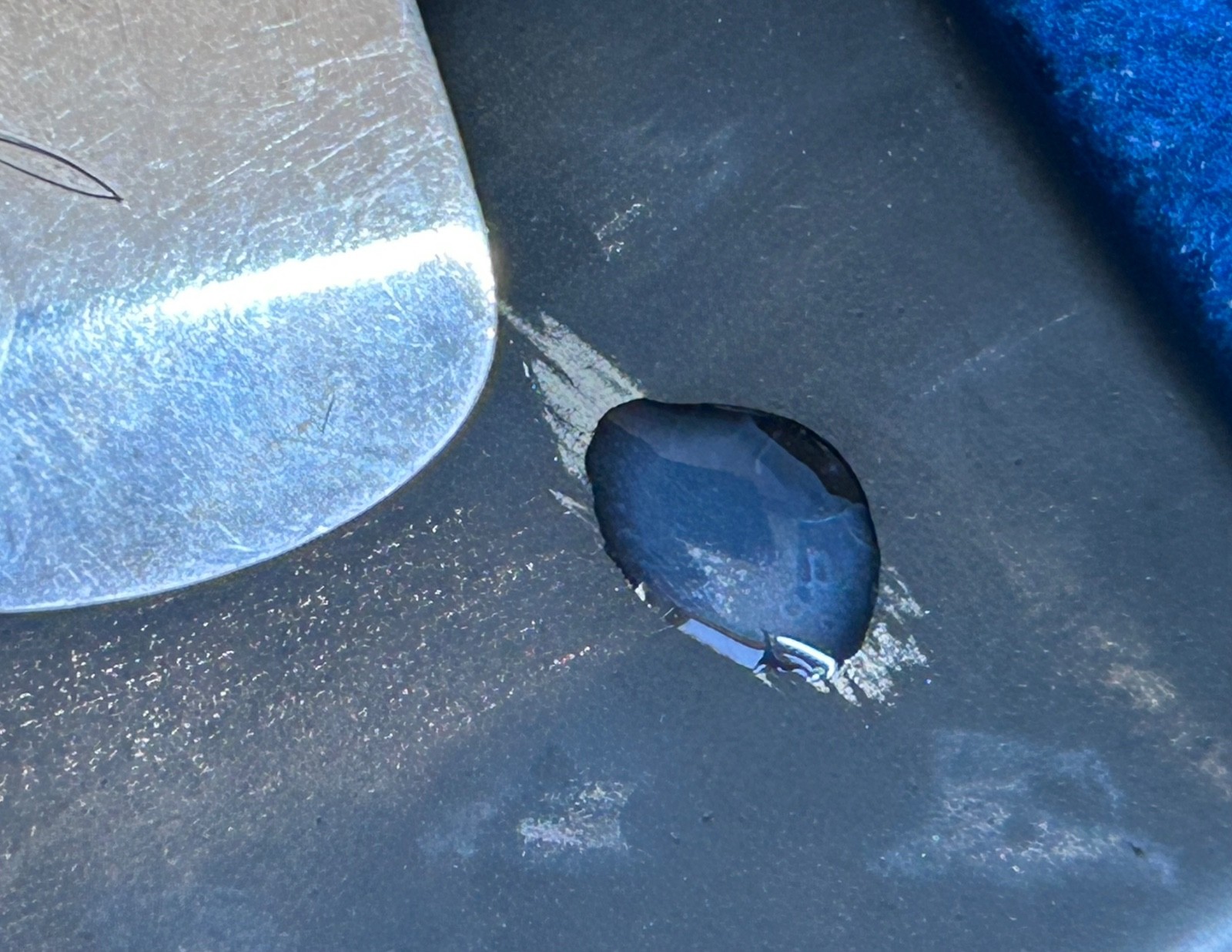 Antique Coin Silver Sauce Spoon Marked S&H. Approx 6” 23.3 Grams Monogrammed