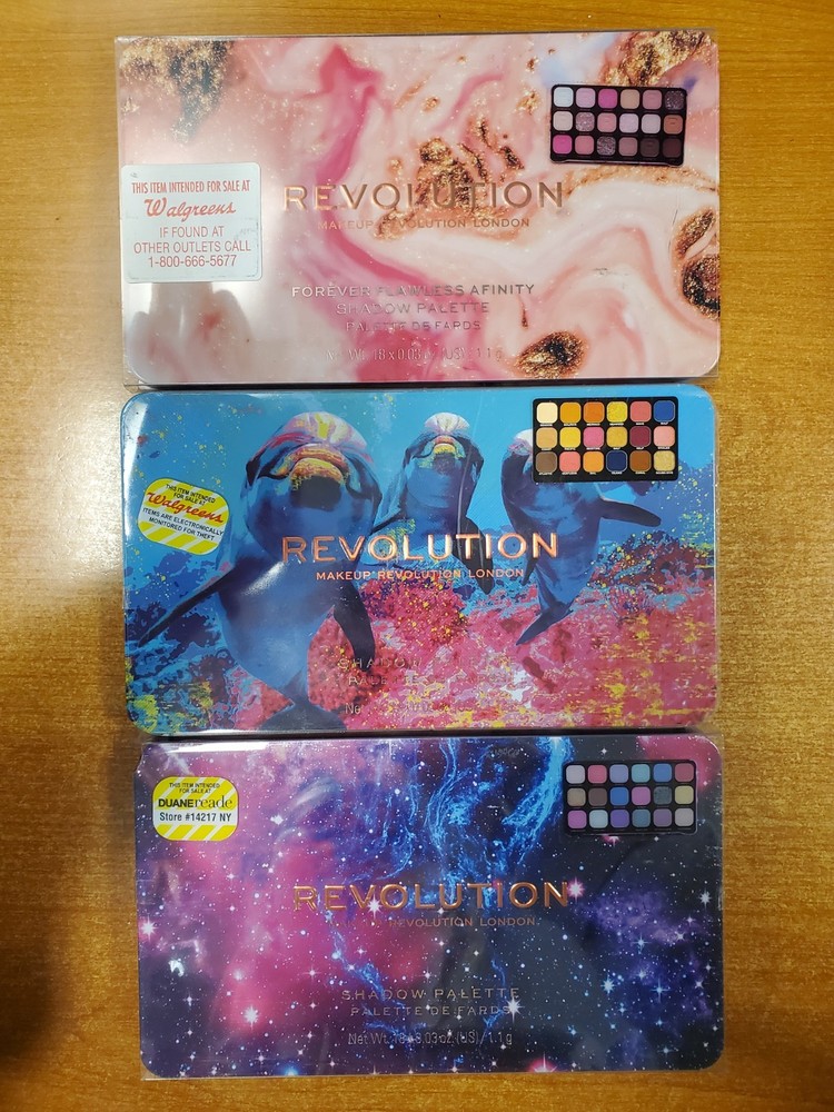 3 Pack: Revolution Eyeshadow Forever Flawless Eyeshadow Palettes *ASSORTED* E17A
