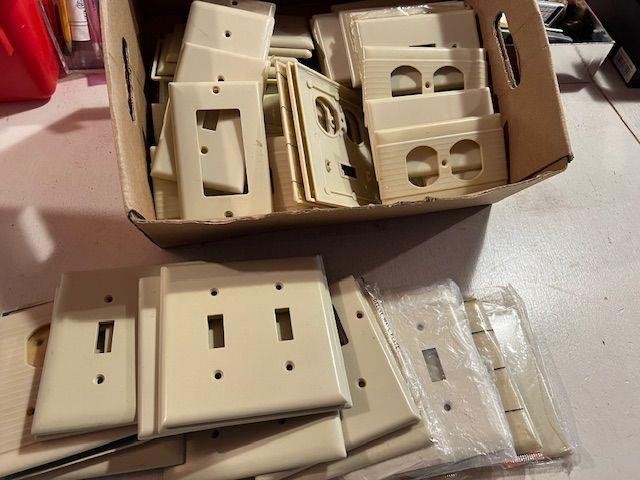 70 Assorted Ivory Color Wall Switch Plate Outlet Covers