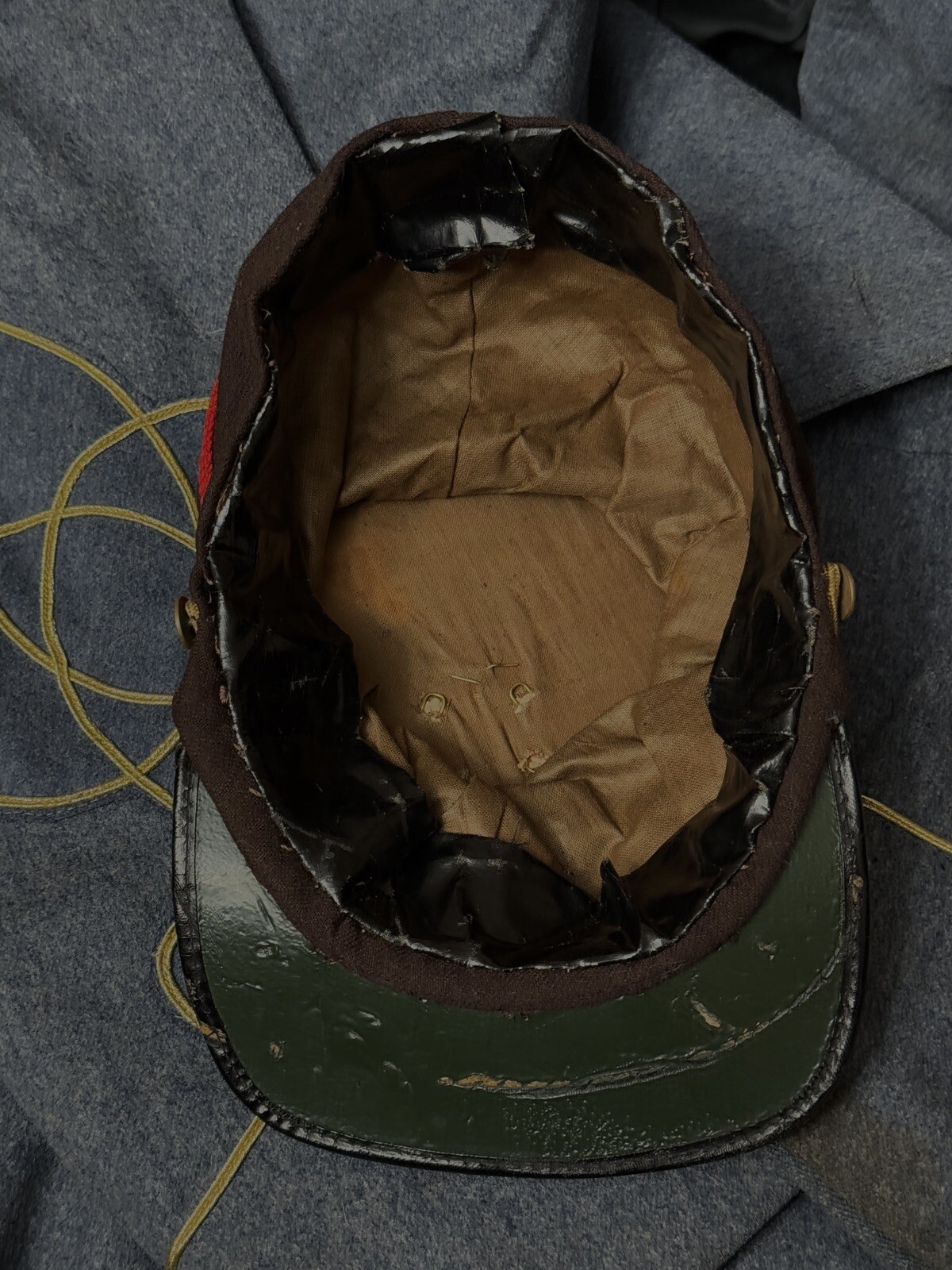 AUTHENTIC CIVIL WAR CONFEDERATE CSA HEAVY ARTILLERY CO. C FORAGE CAP HAT KEPI