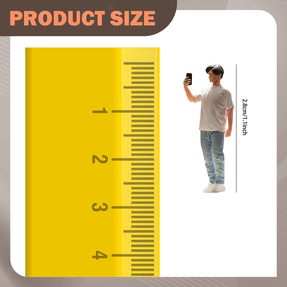 1/64 Scale Boy Miniature Figure Collections Tiny Mini Model Sand Table Decor