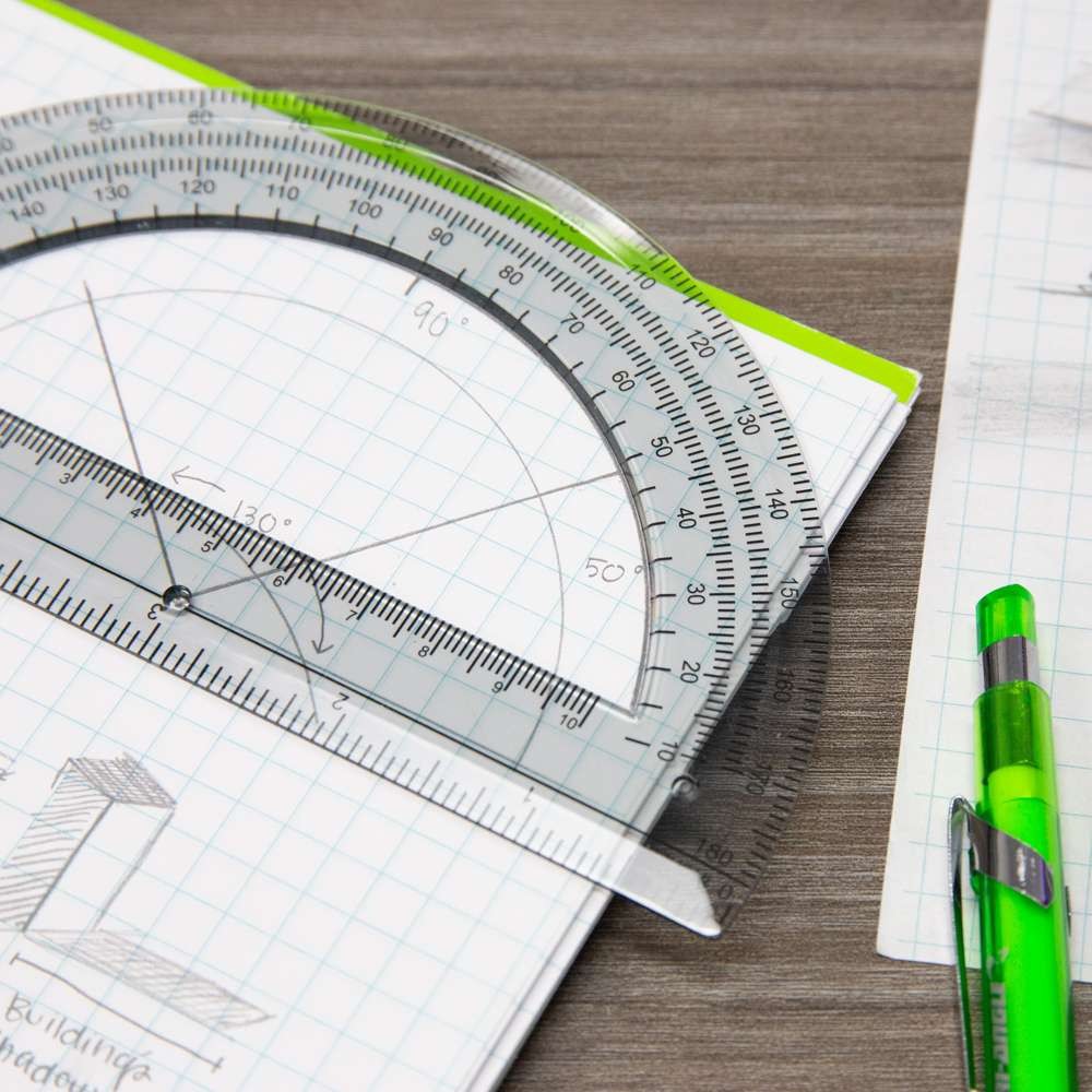 BAZIC 4-Piece Geometry Ruler Combination Sets, pack of 24