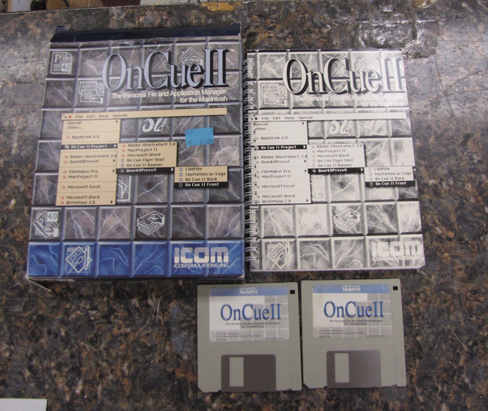 Vintage OnCuell File Application Manager For Macintosh Software 1991 CIB BOX