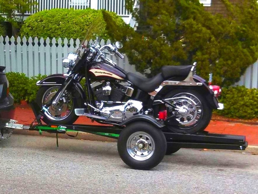 Folding Motorcycle Trailer Portable Collapsible Foldable Used For Single Rail