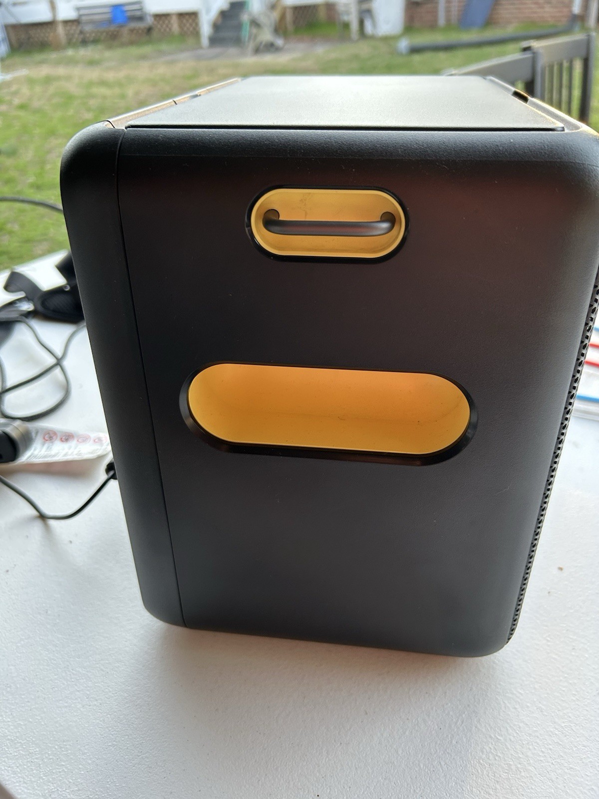 Ikarao Portable Karaoke Machine Party Speaker with Screen 2 Wireless Mics Black