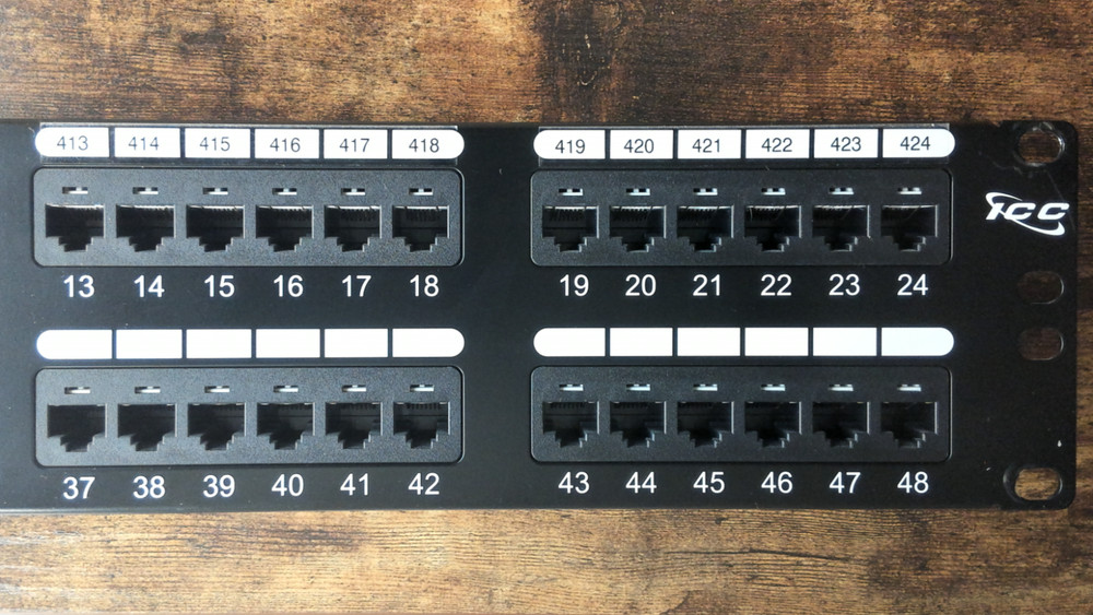 ICC ICMPP04860 48-port CAT6 Patch Panel Rack Mountable 2 RMS