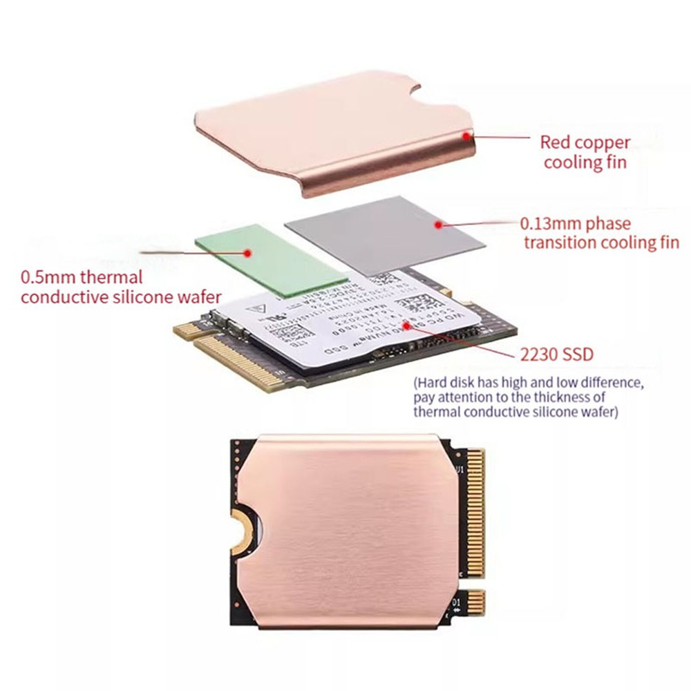 Solid State Drive Screw Copper Game Console Accessories For SteamDeck 2230 SSD