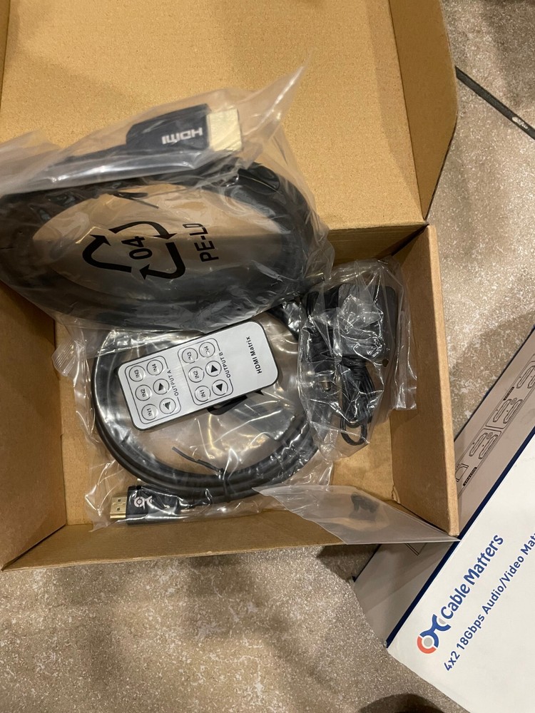 cable matters 4x2 18gbps audio/video matrix switch model 103087