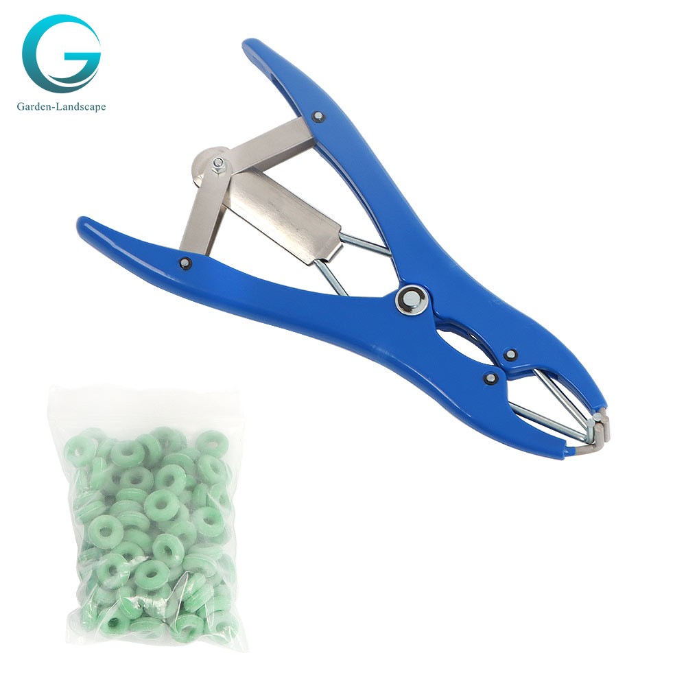 100 Marking Ring+ Durable Bander Docking Elastrator Sheep Castration Applicator