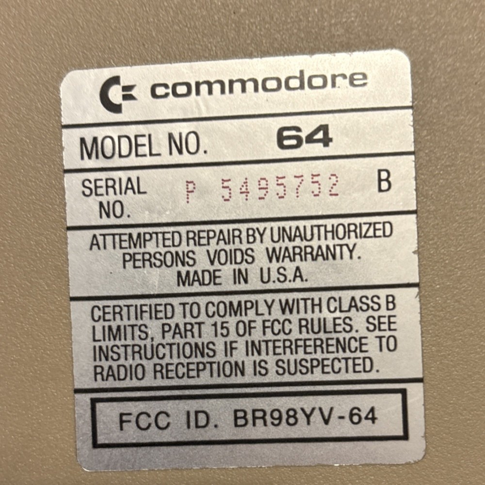 Commodore 64 Vintage Home Computer Classic 8-Bit Personal Computer Retro Model