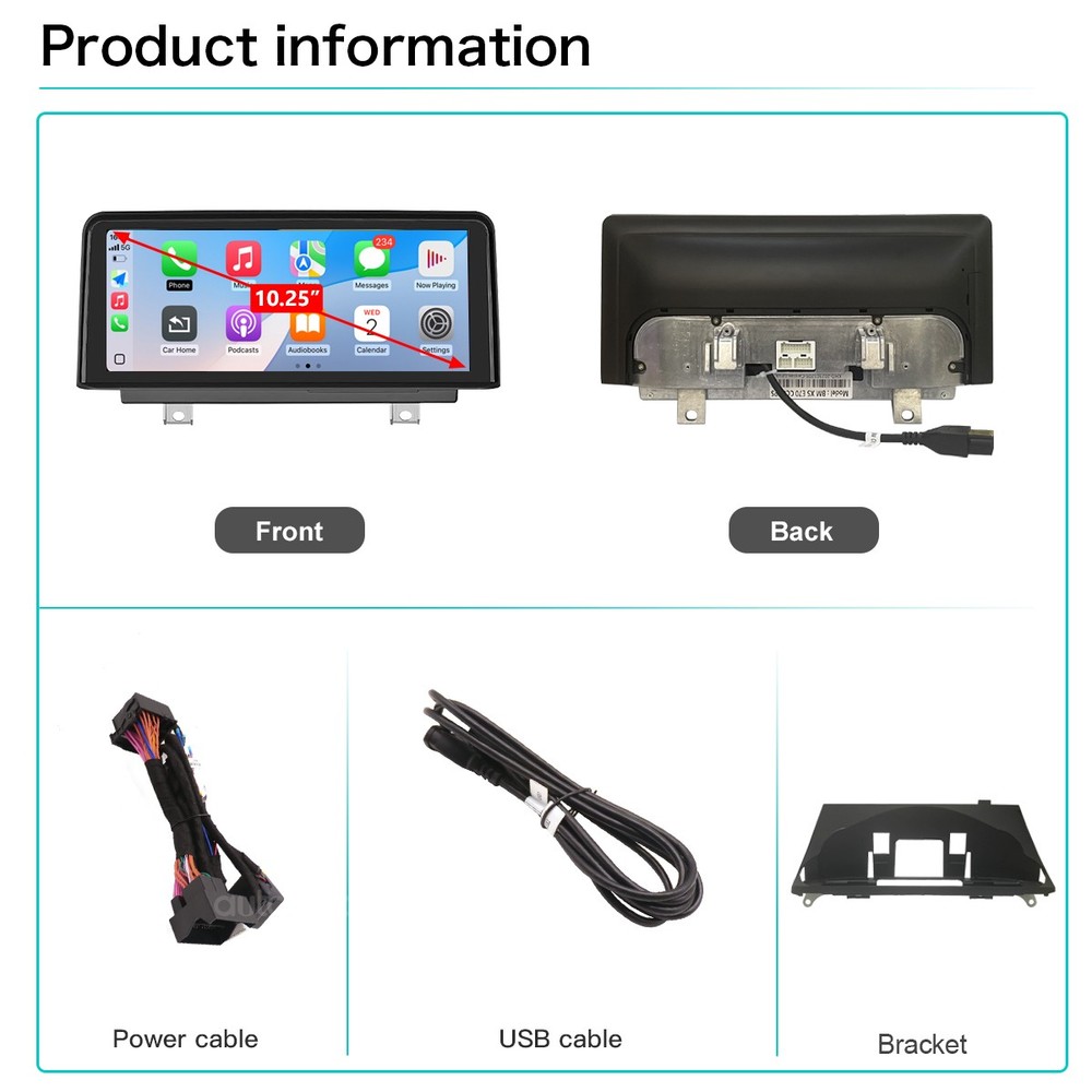 Wireless CarPlay Android Auto For BMW X5 E70 X6 E71 10.25-inch screen