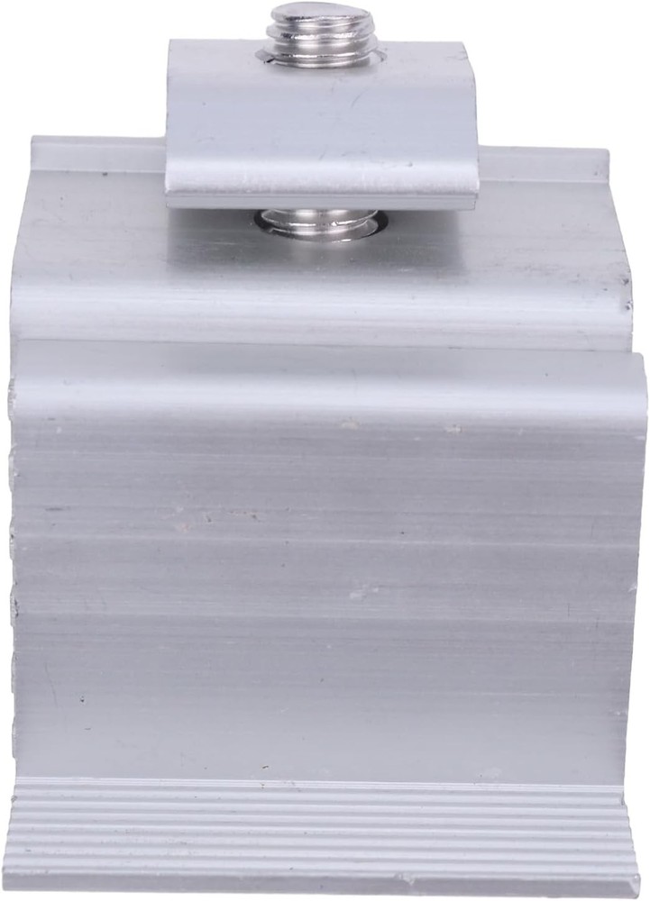 AIVWUMOT Adjustable Solar End Clamp T Shaped Panel Mount Bracket Silver