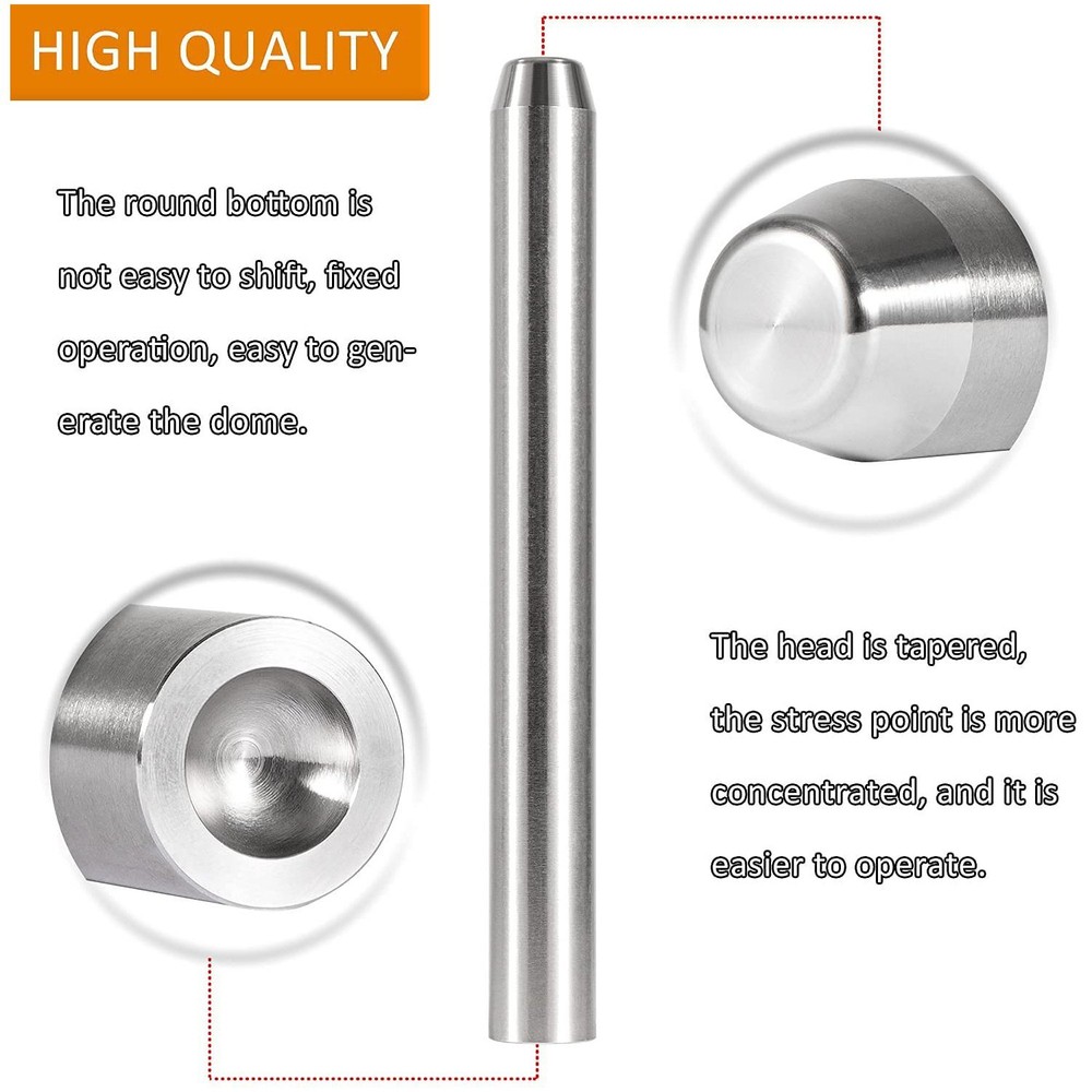 Blacksmith Rivet Doming Tool Set Top & Bottom 1/4" Blacksmithing Forging Tools