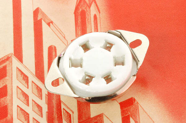 6 Pin Ceramic Bottom Mount Tube Socket For W.E. 310, #6023B