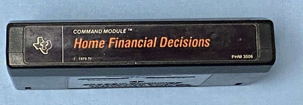 TI-94/4A Command Module "Home Financial Decisions" PHM3006