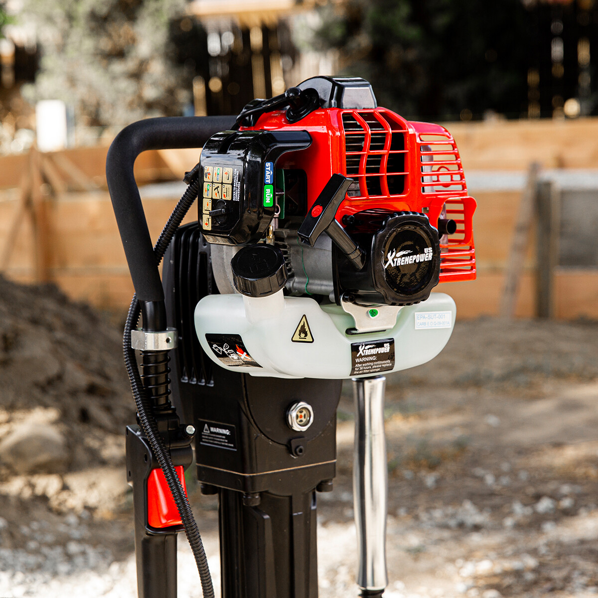 XtremepowerUS 52cc Gas-Powered Fence T-Post Driver Engine Gasoline Pile EPA CARB