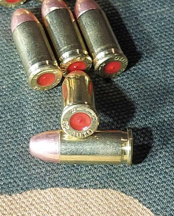 32 ACP SNAP CAPS SET OF 10 (BRASS+FMJ) REAL WEIGHT. 32 AUTO