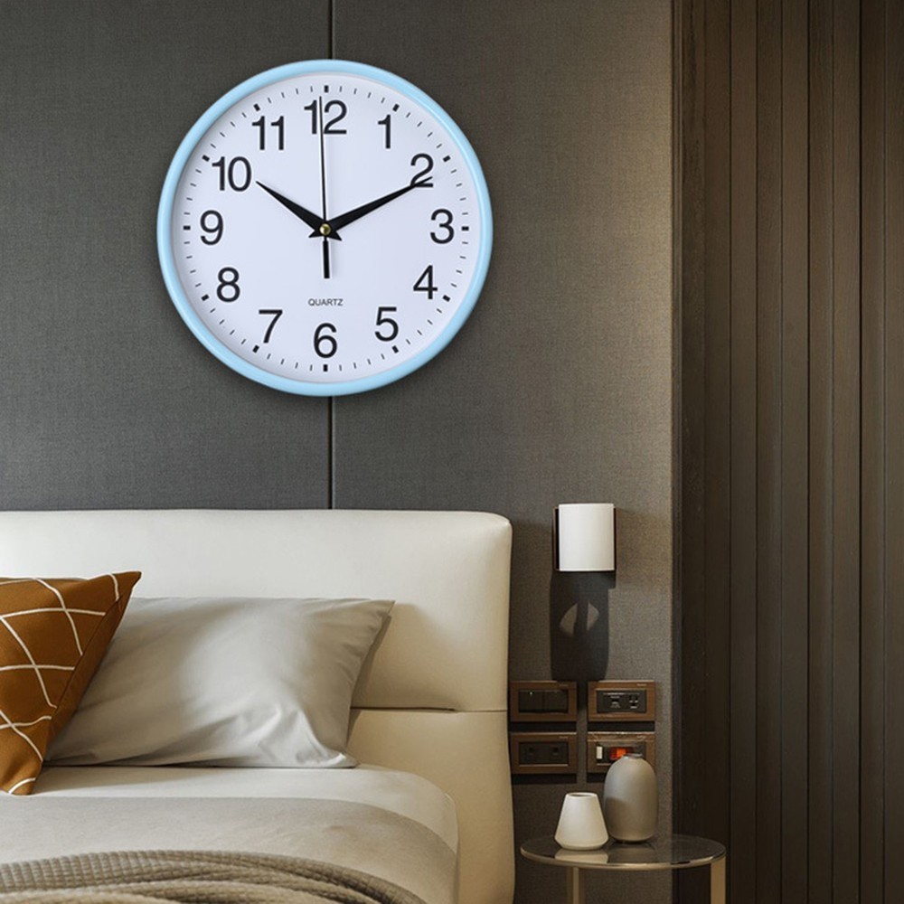 Functional and Decorative 20cm Black Wall Clock with Bold Readable Numbers