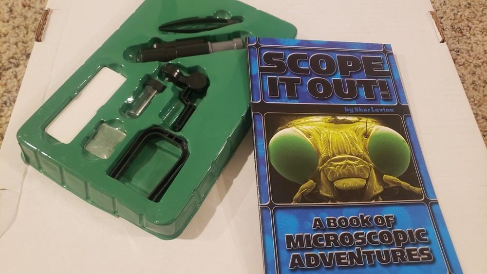 Scope it Out! Microscopic Adventures book and Microscope kit (1 magnification)